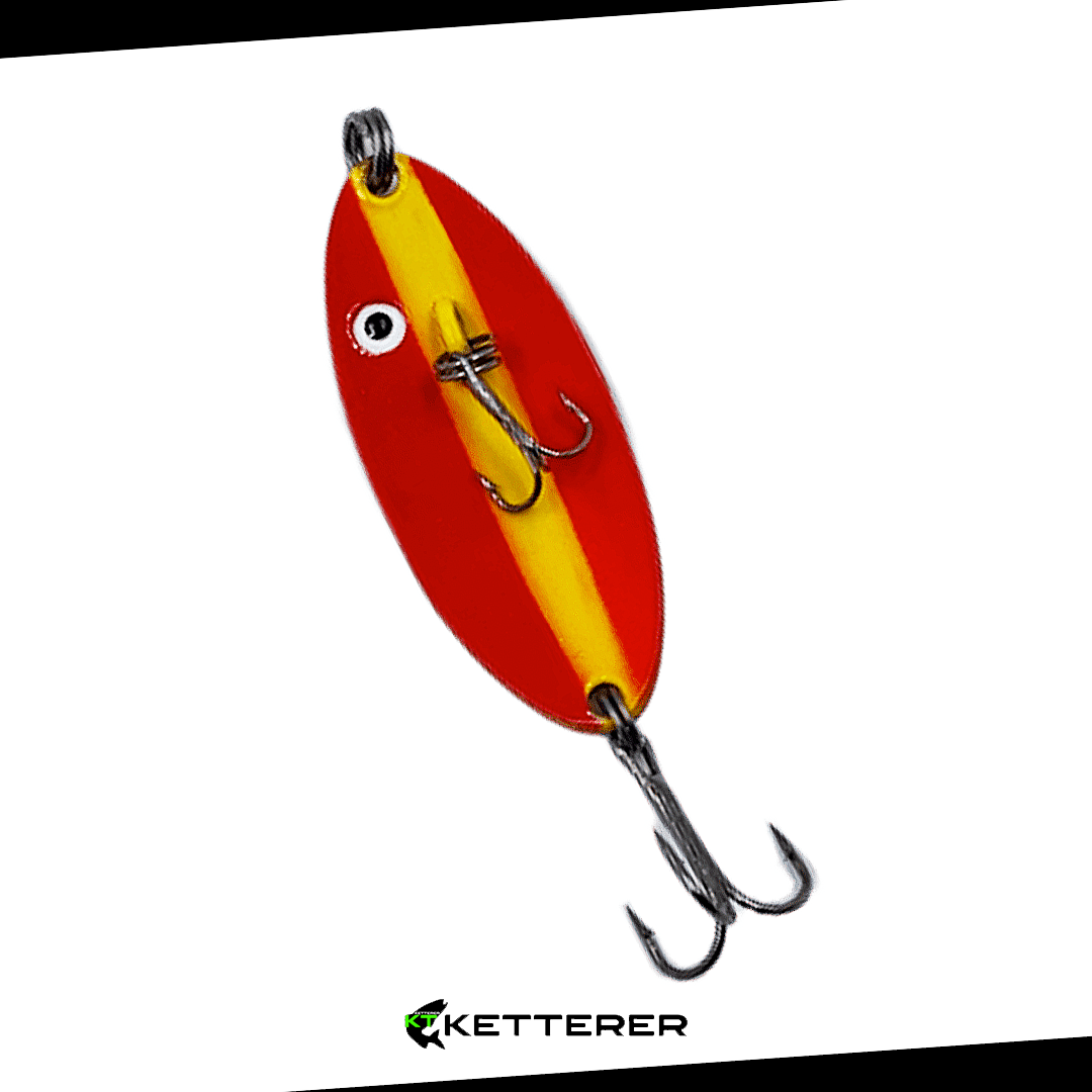 Cuchara Doble Araña 15 Gr. - Rojo Linea Amarilla (C2A03)